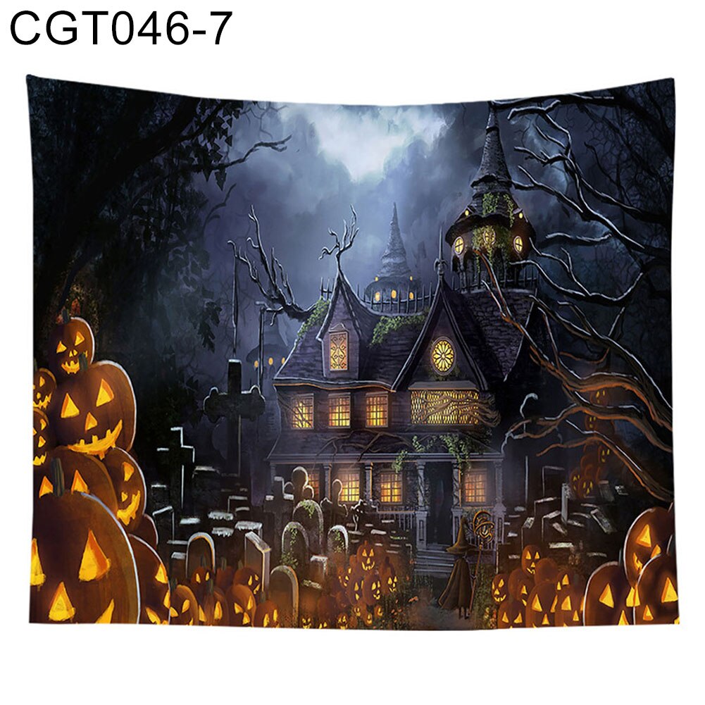 Skelet pompoen print hangend wandtapijt slaapkamer wandkleed tapijt halloween decoratie gebruikt als wandtapijt bankhoes deken: 7