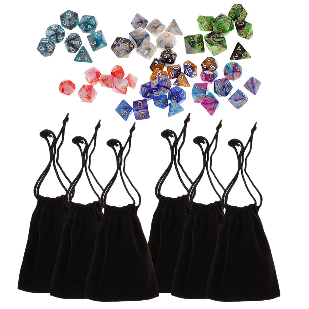 49 Stuks Polyhedral Dobbelstenen Twee Kleuren 16Mm Voor Table Games