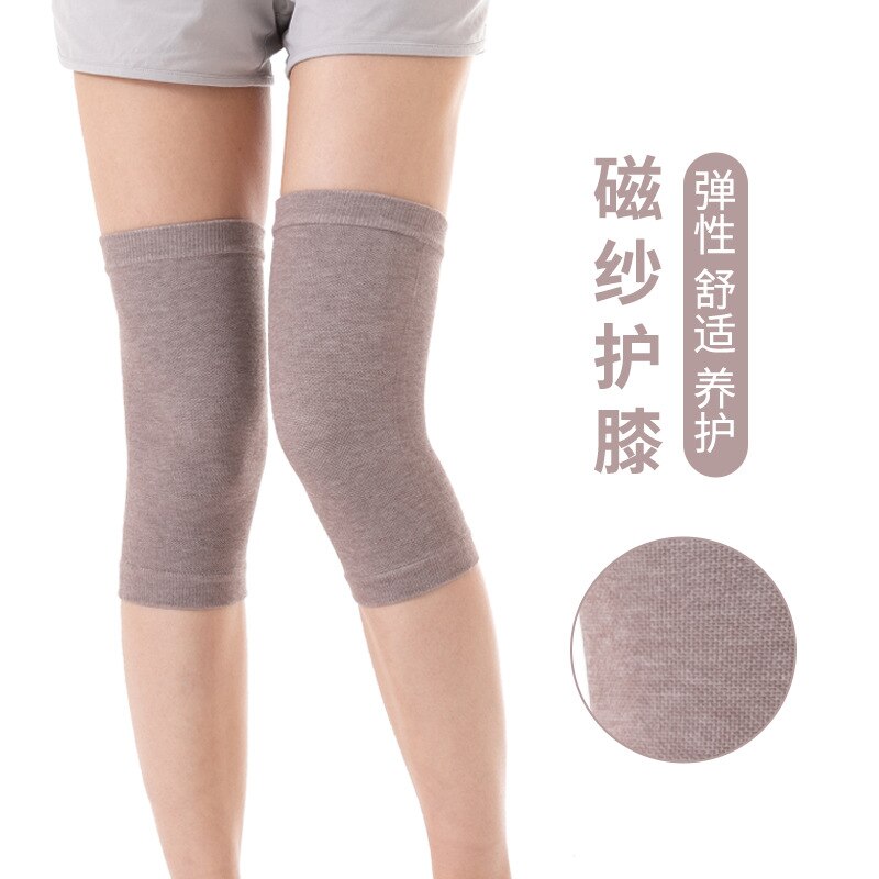 Lente zomer ultra dunne magnetische garen kniebeschermer heren dames airconditioning kamer warme kniebeschermer dragen verborgen naadloze korte