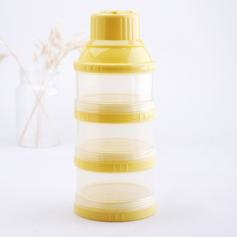 3 lager björnlåda småbarnspulverförvaring oumbärlig spannmålsbehållare snacks mjölklåda spädbarnsstil barnmat tecknad bärbar