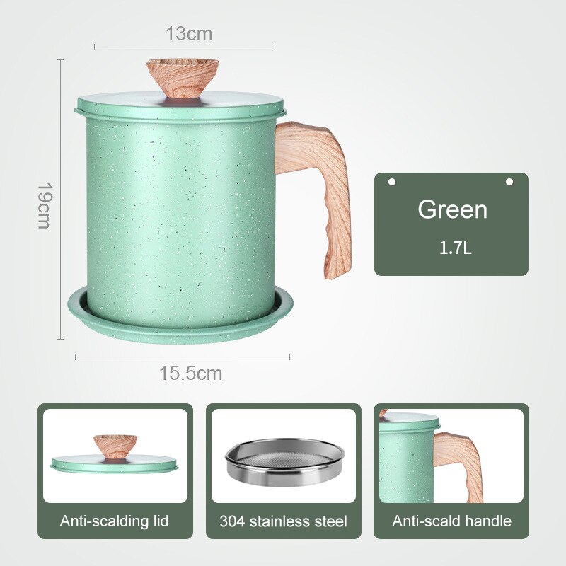 Oil Strainer Pot Grease Can Stainless Steel Oil St... – Grandado