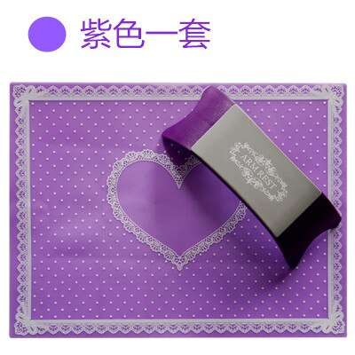 Professionele Set Nail Mat Nail Kussen Kussen Kant Hand Rest Holder Manicure Tool Opvouwbare Tafel Mat Pad Hand Kussen Siliconen: Purple Set