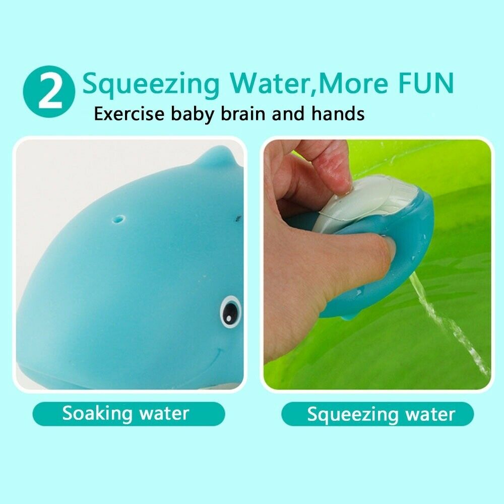 Children playing with water, spraying water, temperature-changing animal bathroom toys