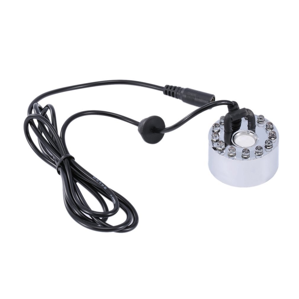 12 LED Colorful Light Ultrasonic Mist Maker Fogger Purify Water Fountain Pond