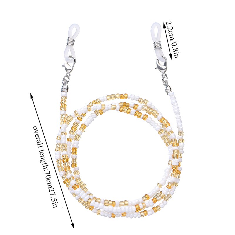 Neue Boho Maske Gurt Perlen Gläser Ketten Frauen Gesicht Maske Schlüsselband Anti Rutsch frauen Nacken Kette Für Brillen Kordon de anteojos