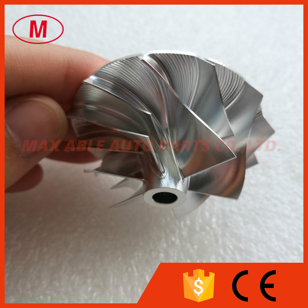 TB25 431350-0015 Turbocharger Aluminum 2618/Milling/Billet compressor wheel 39.79/51.37mm 6+6 blades for 452022/452038 Upgrade