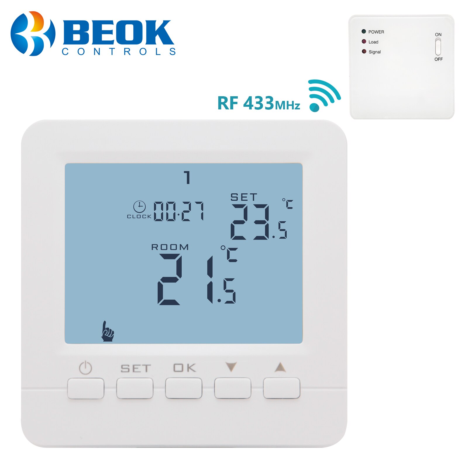 Beok RF termostato senza fili per caldaia a gas riscaldamento regolatore di temperatura ambiente regolatore programmabile settimanale 433 telecomando