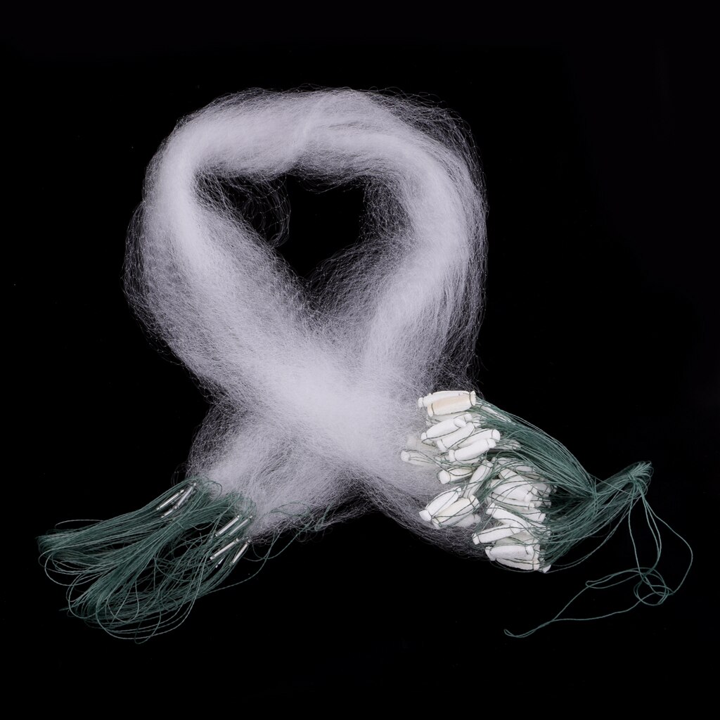 20m Big Fishing Nylon Monofilament Fish Gill Net Easy Throw For Hand Casting