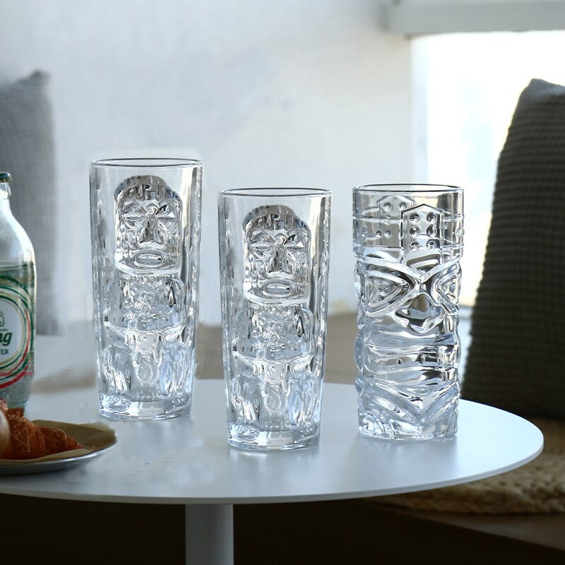 Szklany kubek Tiki nowoczesny bar Tiki chłodnica wyczyść kubki Libbey hawaje wielkanoc wyspiarz kubek na koktajle piwo wino napój kubek narzędzie barowe