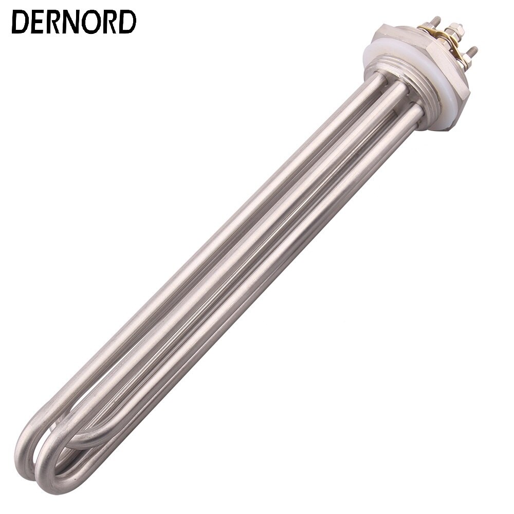 Dernord elektrisk vanndestillering varmeelement 1.5 &quot;npt /dn40/47mm gjenger 208v 3kw/6kw/9kw sus 304 el-varmerør: Svart bakelitthette / 3kw / Bare varmeapparatet