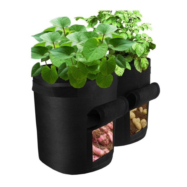 Potato Grow Bags Potatoes Vegetable Vegetables Carrots Container Garden: black