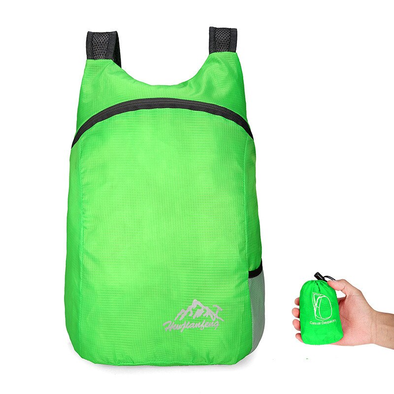 Mochila impermeable de 20L para hombre y mujer, bolso de día plegable, ultraligero, para viajes al aire libre, senderismo, escalada: 81231-Green