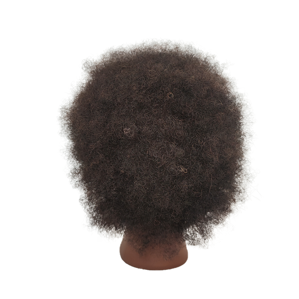 Afro Mannequin Head 6inches 100% Human Hair Traininghead Styling Head Braid Hair Dolls Head for Practicing Cornrows and Braids