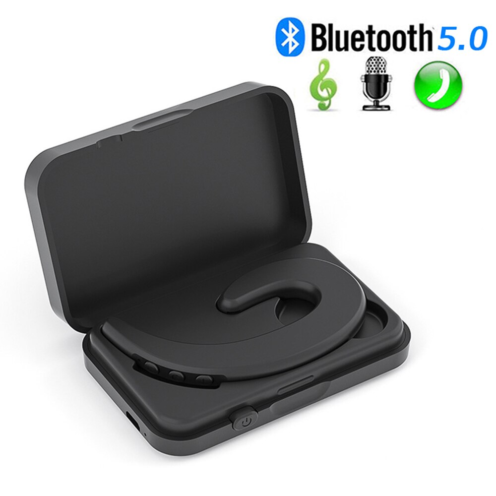 Draadloze Handsfree 5.0 Bluetooth Oortelefoon Beengeleiding Headsets Sport Waterdichte Oortelefoon Voor Huawei Honer Iphone Samsung