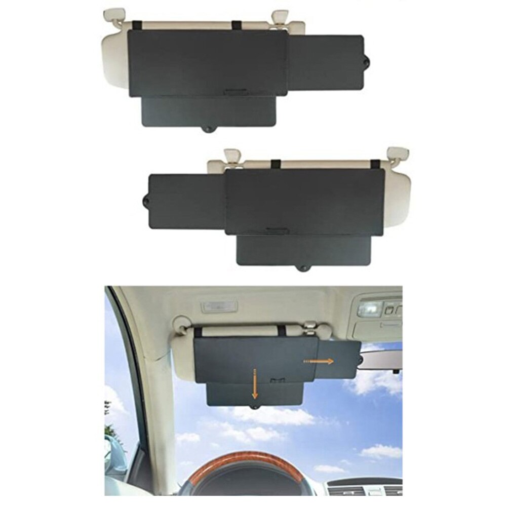 Universele Auto Zonneklep Extender 31-55Cm * 13-21Cm Zwart Shield Extension Front Side Window schaduw Anti-Glare Truck Oogbescherming