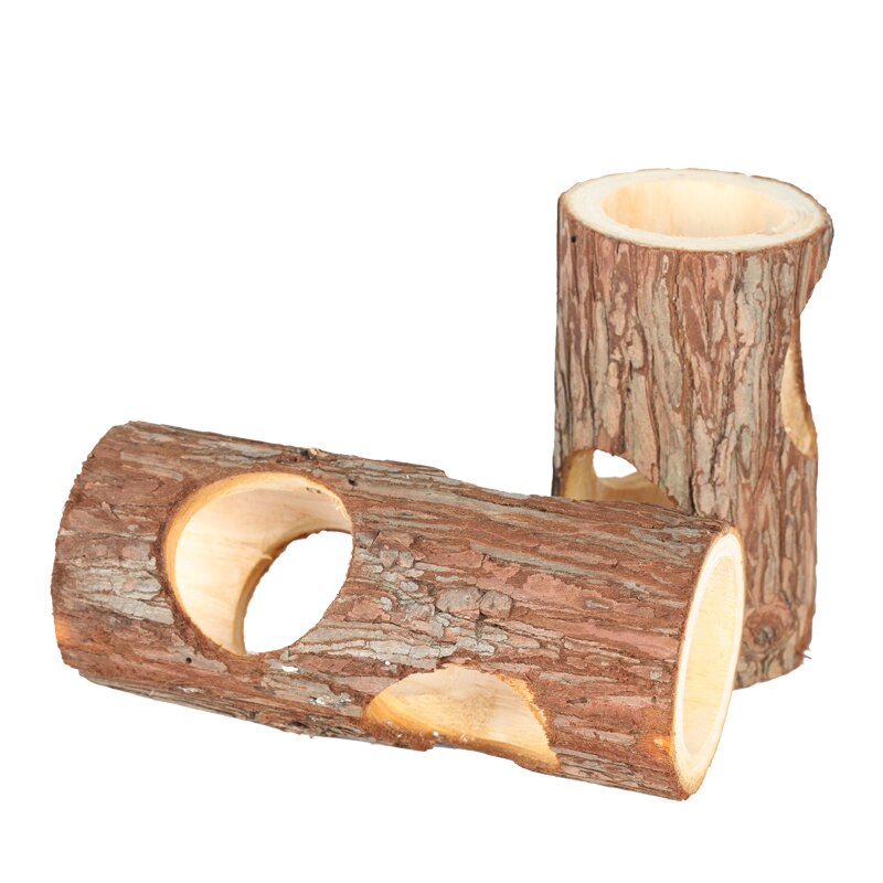 Hamster Log Tunnel Toy Golden Bear Molar Supplies Natural Bark Landscaping Supplies Small Pet Accessories Escape route