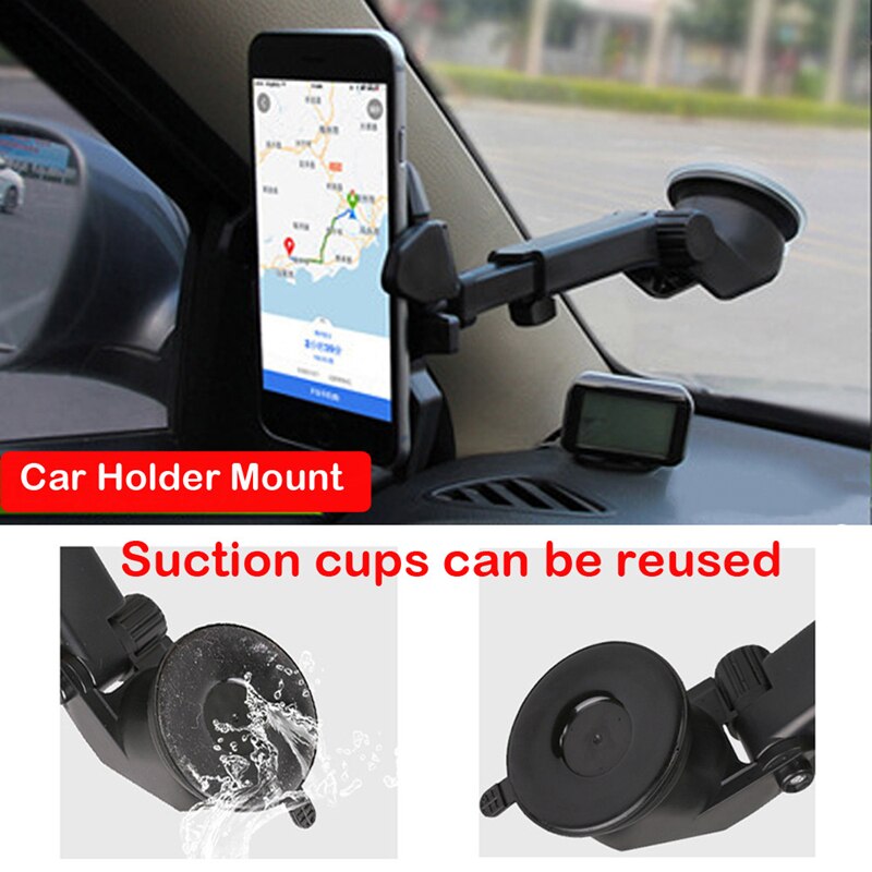 360 Rotatie in Car Voorruit Zuignap Mount Mobiele Telefoon Houder Beugel Stand Auto Interieur Universele Accessoires