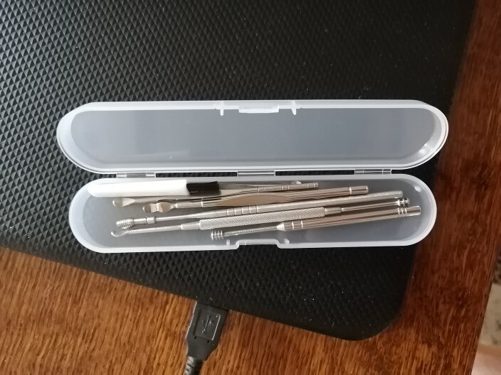 1/7 Uds. Juego de recolectores de cera de oído removedor de cera de acero inoxidable Curette limpiador de pico de oído limpiador de cuchara cuidado de oído herramienta de limpieza