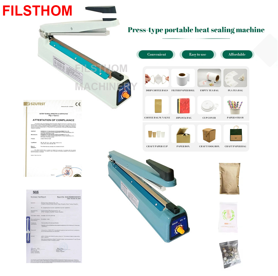500mm Iron Handheld Electric Heating Impulse Sealing Machine Hand Pressure Sealer For Plastic Aluminum Foil Non-woven Fabric Bag