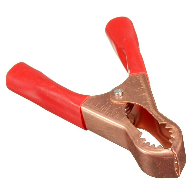 Pinzas de plomo de prueba para batería de coche, pinza aislante de cocodrilo 50A, color rojo y negro, 80mm, precio más bajo, , 2 uds.