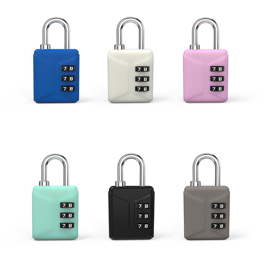 Mini 3-stelliges Zahlenschloss für Rucksack, Reißverschluss, Passwortschloss, Gepäck, Vorhängeschloss, Schlafsaal, Schrankschloss