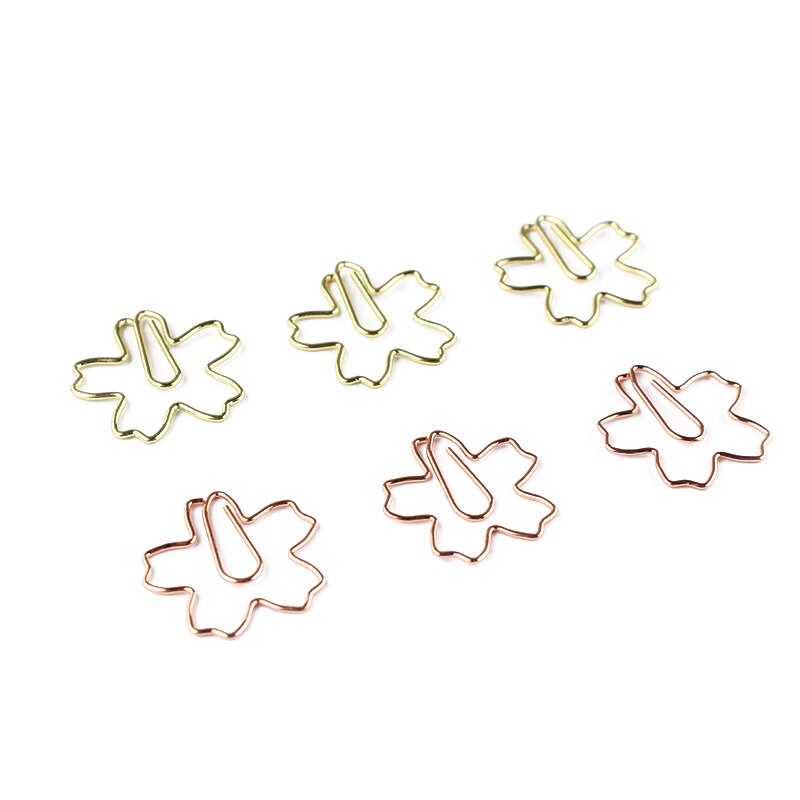Rose Gold Cherry Blossom Paper Clip Paperclip Special Shape Paper Clips Planner Clip Cute Clip Rose Gold Desk Paperclips Lot