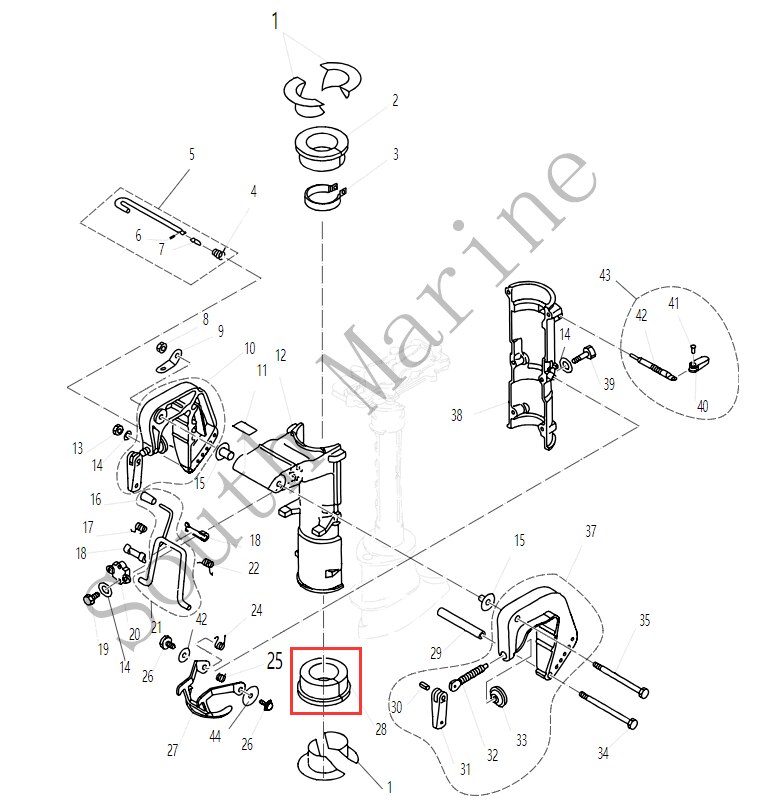 Båtmotor 68d-g2538-00 bunn absorpsjon assy for yamaha  f4 f5 påhengsmotor 4- takter