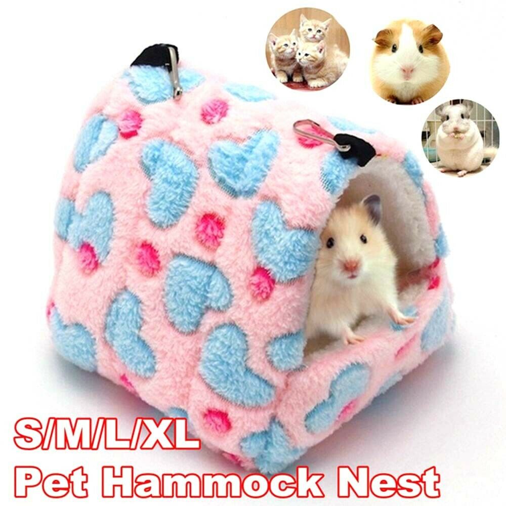 Hangmat Nest Fret Konijn Cavia Rat Hamster Zweefvliegtuig Slaapzak Muizen Bed Speelgoed Katoen Nest Warmer Huis Dikke In winter