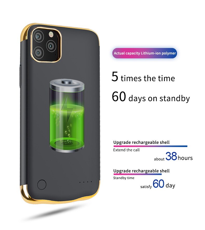 Power Bank Case for iPhone 12 Portable Battery Power Charger Cover For iPhone 12 Backup Phone Battery Charger Case