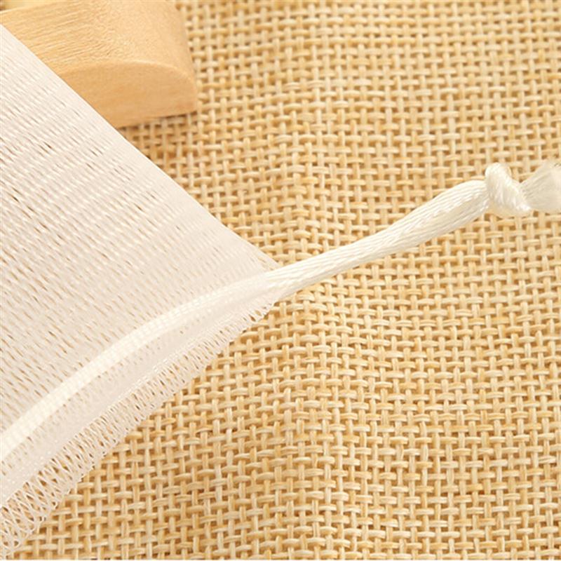 5pcs Soap Saver Pouch Bubble Foam Net Handmade Soap net Mesh Bag Exfoliating Mesh Body Facial Cleaning Tool