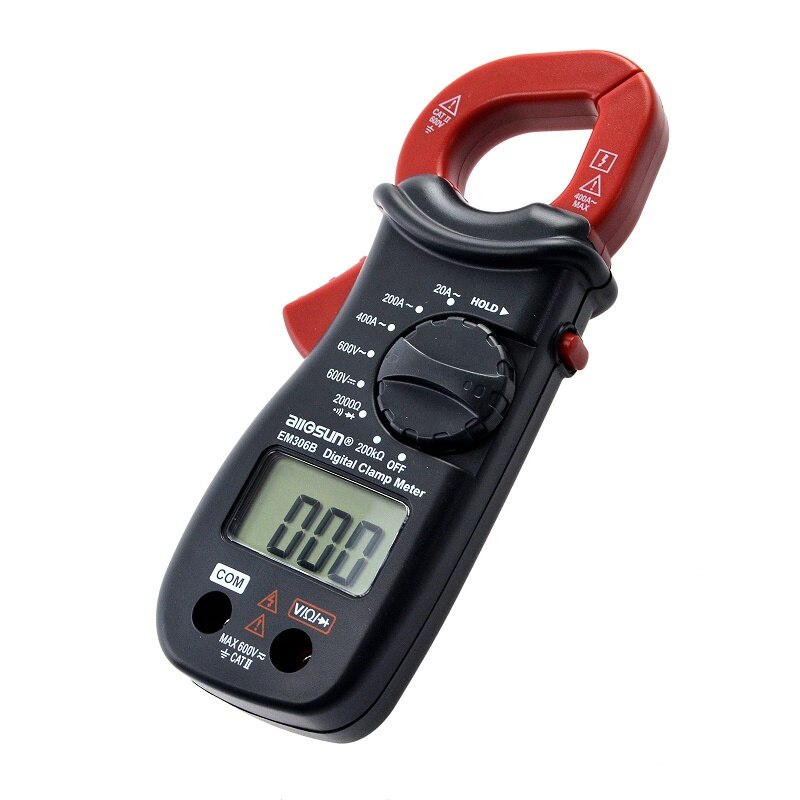 all-sun EM306B Digital Clamp Multimeter AC/DC current Meter Continuity Test With Buzzer Electronic Tester Ammeter Voltmeter: Default Title
