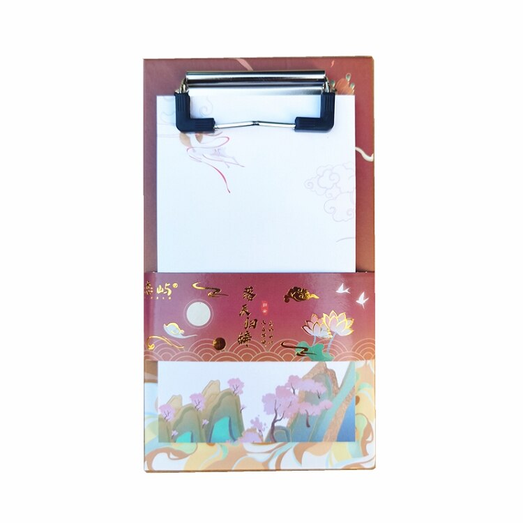 Clipboard Note Paper Retro Board Clip Memo Paper Folder Pads Writing Clamp Document Filing Products Stationery Office Supplies: Brown