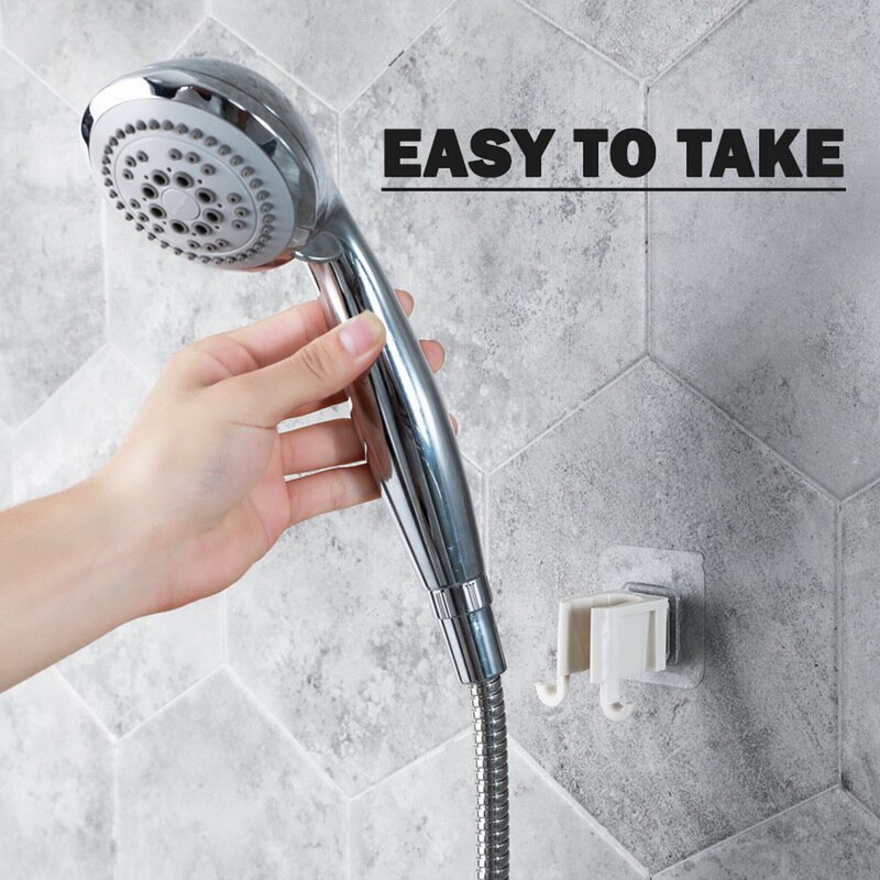 1Pcs Portable Shower Head Shelf Shower Head Rack Self Adhesive Plastic No Punch Shower Sprinkler Holder Bathroom Accessories