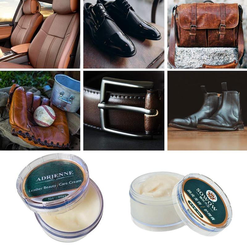 90ml Multifunctional Leather Refurbishing Cleaner Car Seat Sofa Leather Cleaning Cream All-purpose Leather Repair Conditioner