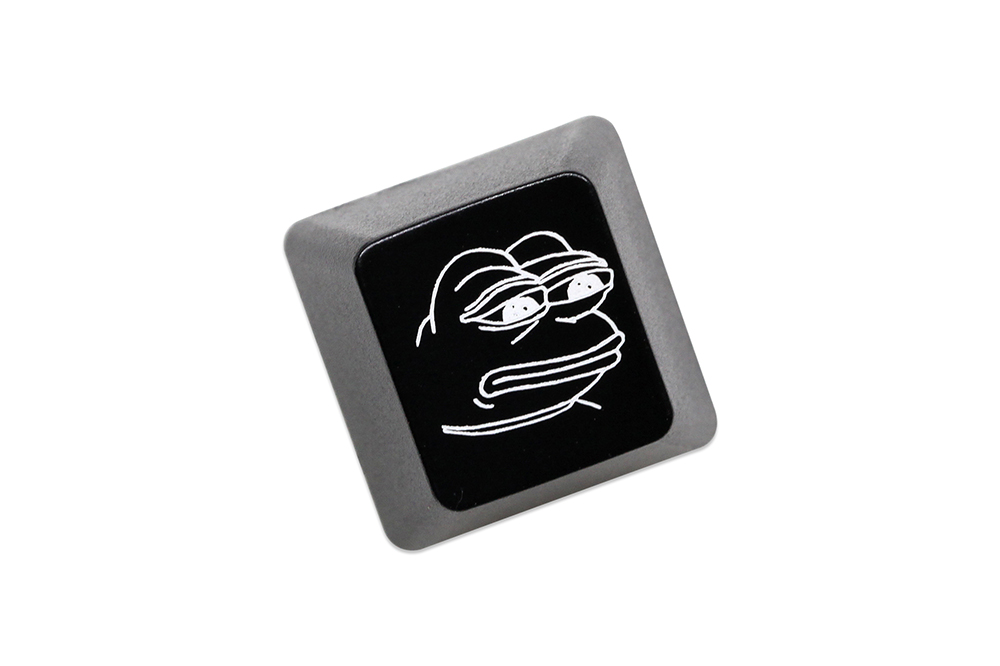 Nowość Shine Through Keycaps ABS Etched back lit black red r1 ESC Sad Frog THX meme Internet Trends: Ciemnoniebieski