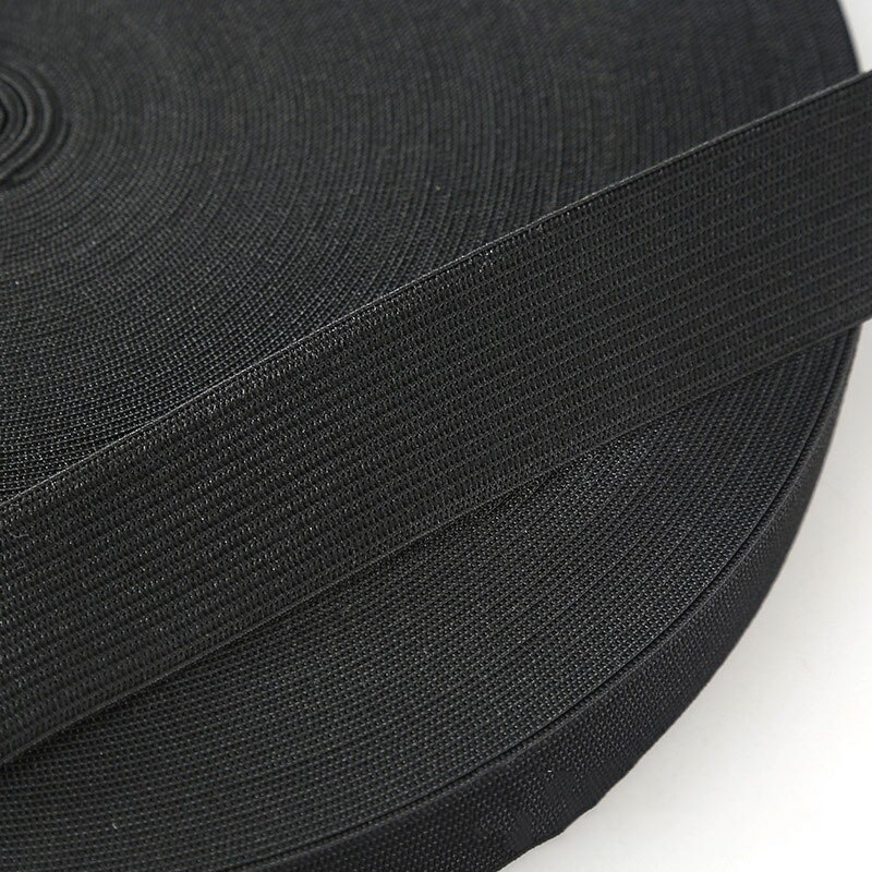 1Meter 15/20/25/30/35/38/50/60 Mm Wit/zwarte Platte Elastische Band Riem Trim Naaien/Lint Diy Singels Kledingstuk Naaien Accessoires: black / 15mm x 100cm