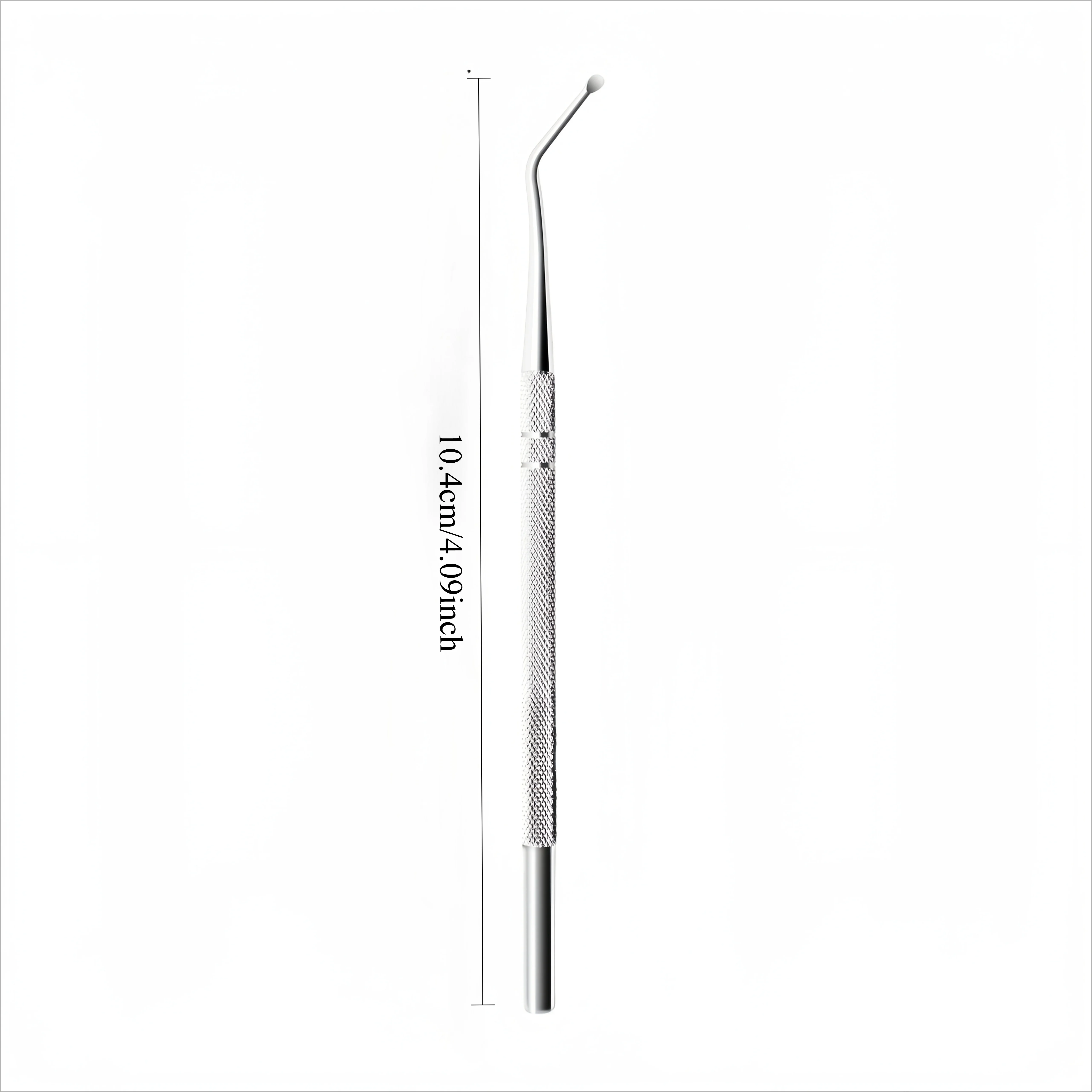 Herramientas de pedicura profesionales de acero inoxidable, cuchara curvada para limpieza profunda de uñas, levantador de uñas encarnadas, eliminación de suciedad de uñas de los pies