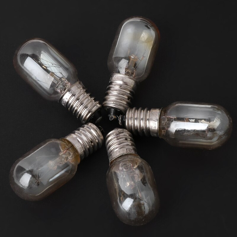 Mikrowelle Teil Glühbirne 230V 20W Glas Lampe Schraube Montieren 5Stck