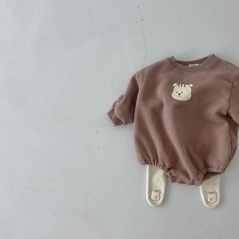 2022 Lente Baby Cartoon Beer Bodysuit Voor Jongens Kleding Baby Meisje Lange Mouwen Casual Jumpsuit Mode Herfst Peuter Tops