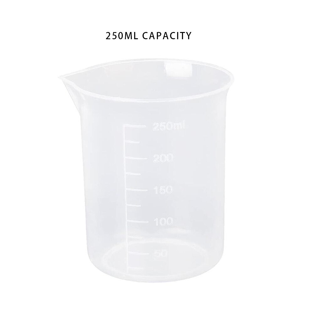 Measuring Cup Plastic Scale Measure Jug Kitchen Measuring Container School Labor Beaker 250ML
