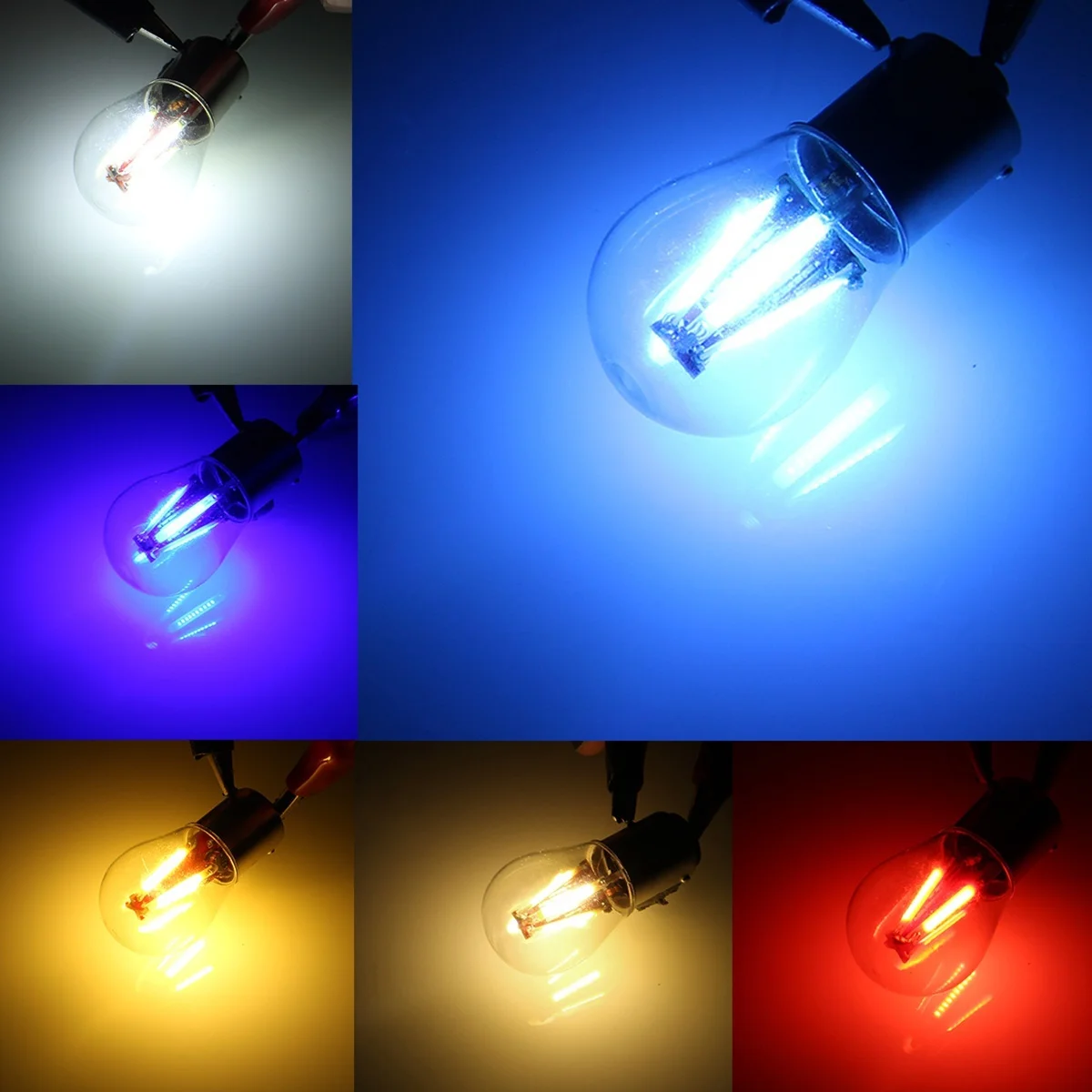 4 COB LED 1156 BAU15S Auto Remlicht Parking Lamp 12 V Auto Voertuig DRL Reverse Lamp Signaal Lamp voor Auto's