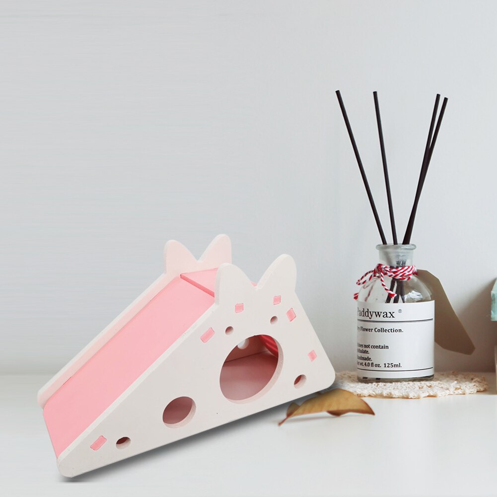 Assembled Hamster Slide Toy Exercise Toy Guinea Pig Funny Breathable Hamster House With Ladder Slide Nest Hamster Accessories