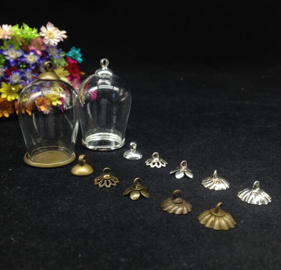 Cloche ovale arc de shap 5 pièces | Bouteille de souhait, bocaux de base classique, bouchon de verre, collier pendentif, globe de verre, dôme de bulle