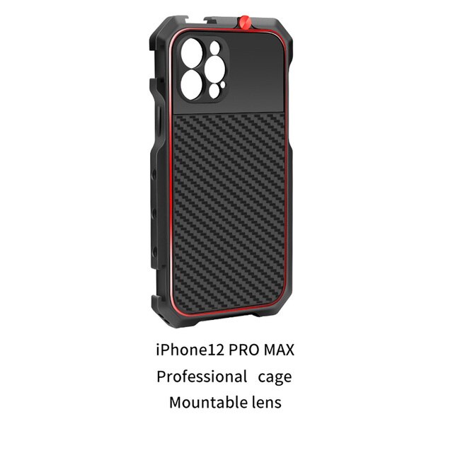Handy, Mobiltelefon KäFeige Anlage Video Rahmen fallen Kalten Schuh Berg CNC für iPhone 12 Profi Max Smartphone Vlog Filmausrügestochen Stabilisator Erweiterung Bausatz