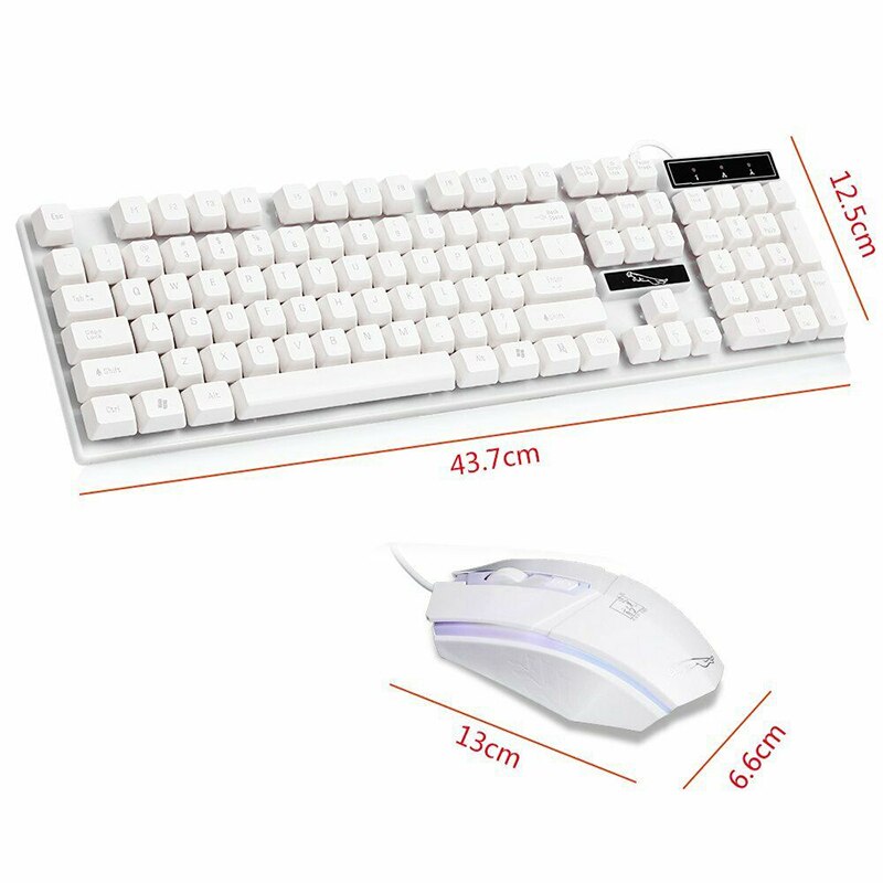 PC Rainbow Colorful LED Illuminated Backlit Gamer USB Wired Gaming Keyboard Mouse Set RGB LED for PC Laptop PS4 Slim Xbox One