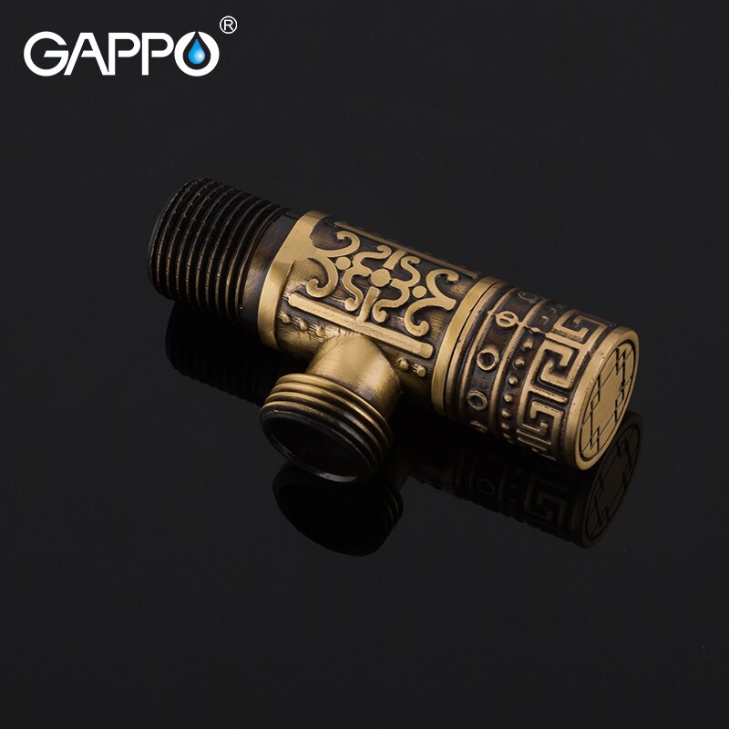 GAPPO Flush Valves 1/2"Antique Brass Angle Stop Valve Shut Off Water ...