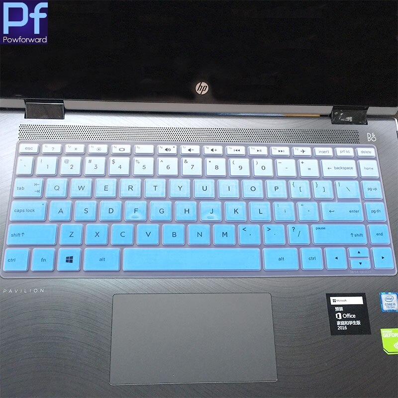 Laptop Keyboard Cover for HP Envy 13 & Spectre x360 13.3 Inch - Silicone Protector: Pink Blue