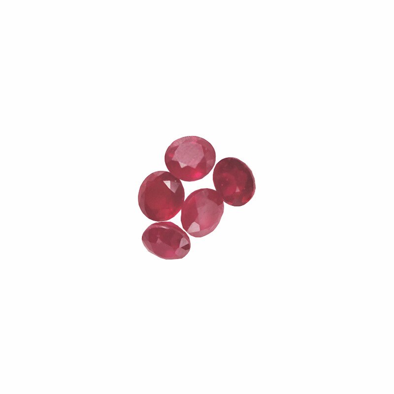 Shipei 1 Pcs Natuurlijke 3 Mm Ronde Cut Ruby Losse Edelsteen Voor Sieraden Maken Fijne Sieraden Diy Stenen