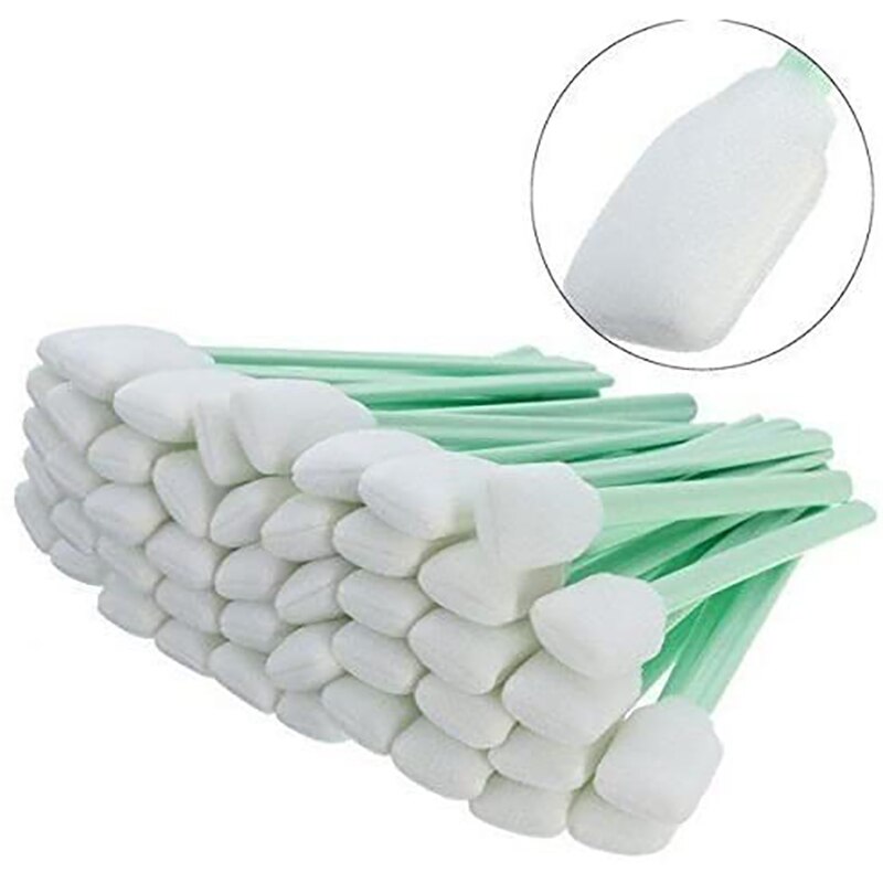 100Pcs Cleaning Swabs for Roland Epson Mimaki Mutoh All Large Format Solvent Printer Printhead Sponge Sticks Swabs Buds