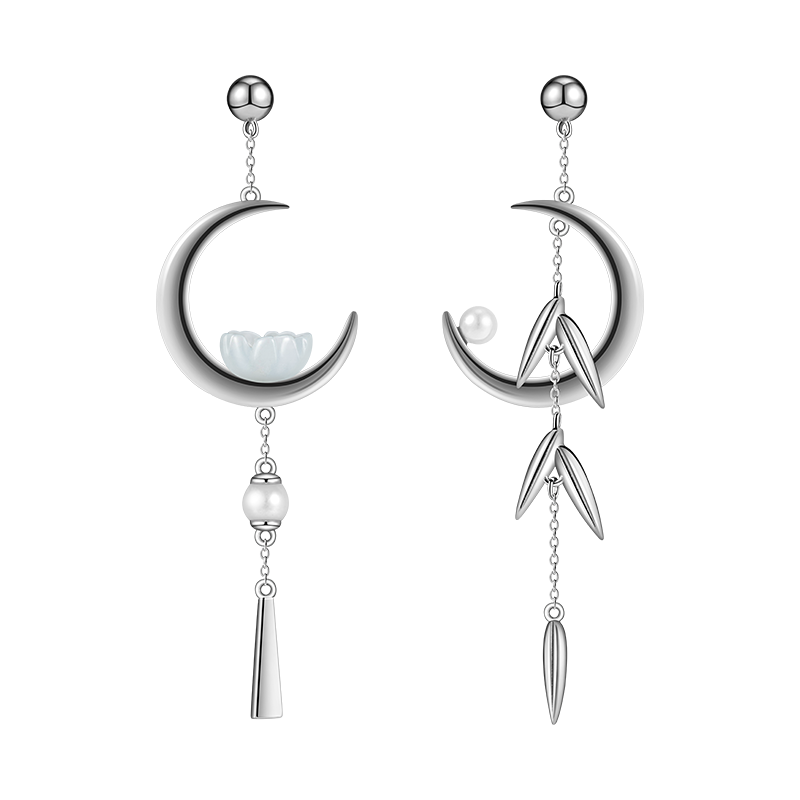 Thaya-pendientes de plata con borlas para mujer, aretes de Linterna Verde, exquisitos pendientes colgantes para mujer, joyería de buenos de lujo: Cresent earring